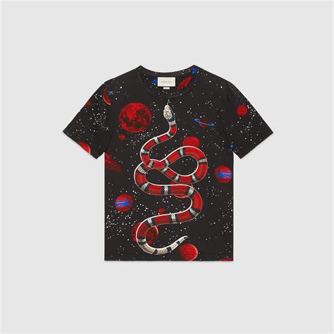 gucci snake space shirt|gucci snake and bee polo.